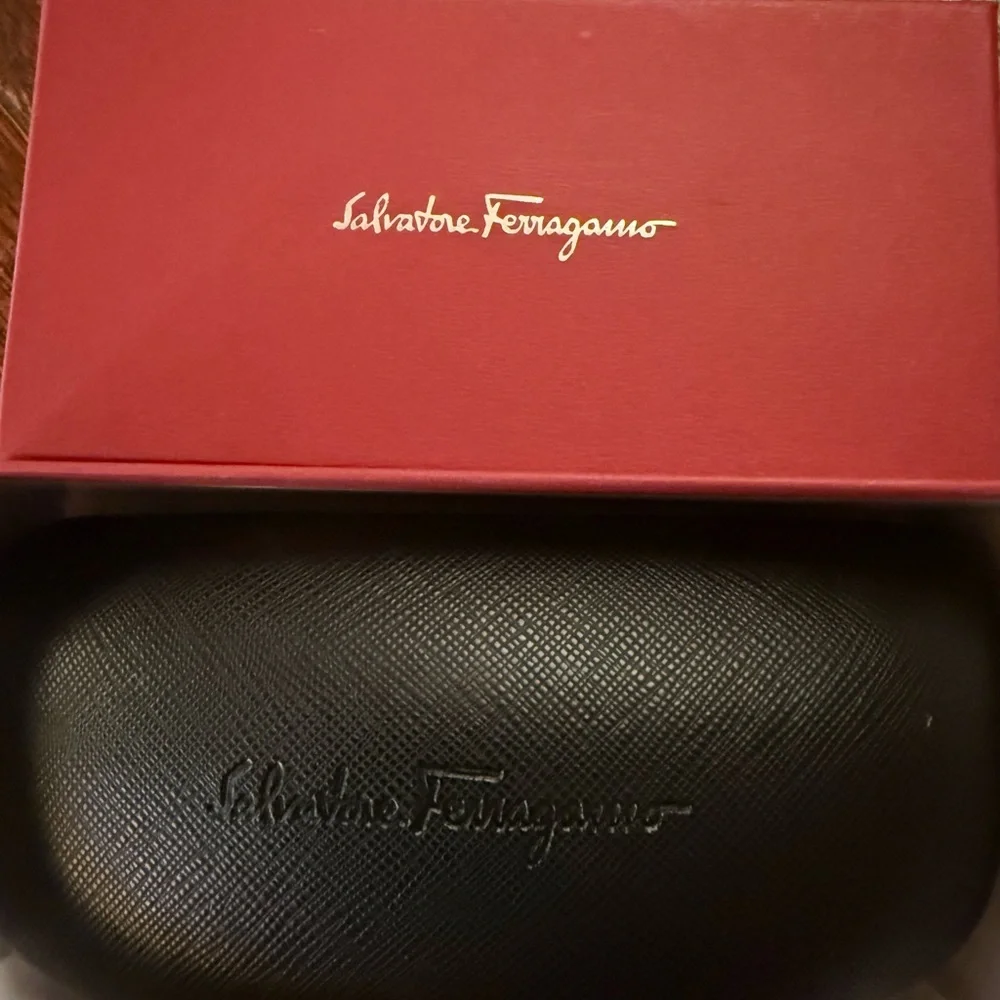 Salvatore Ferragamo Textured Black Sunglasses Case
